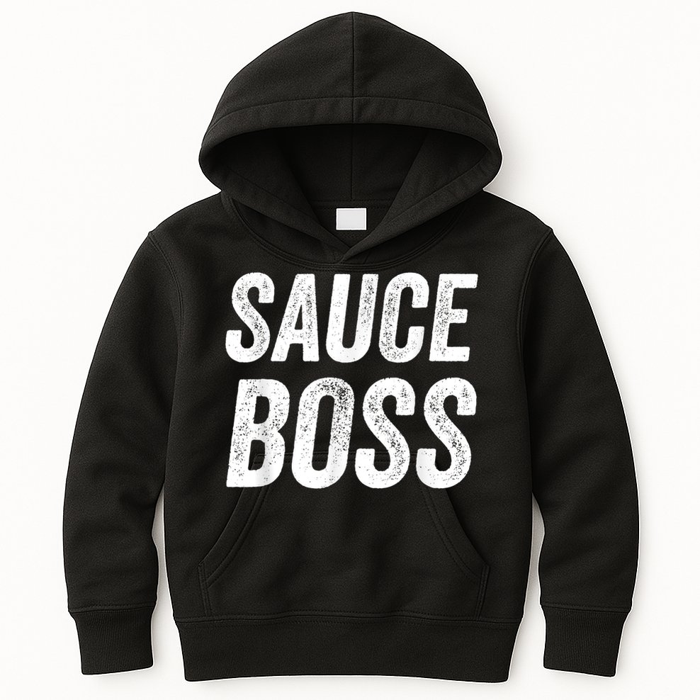 Sauce Boss Chef BBQ Cook Food Humorousa Kids Hoodie