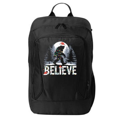 Santa Bigfoot Christmas Lights Funny Sasquatch Believe Xmas City Backpack