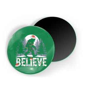 Santa Bigfoot Christmas Lights Funny Sasquatch Believe Xmas Magnet