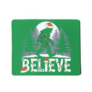 Santa Bigfoot Christmas Lights Funny Sasquatch Believe Xmas Mousepad