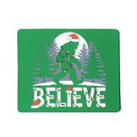 Santa Bigfoot Christmas Lights Funny Sasquatch Believe Xmas Mousepad