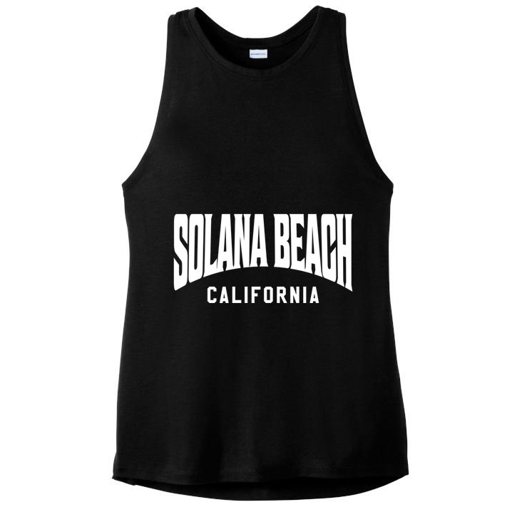 Solana Beach California Gift Ladies PosiCharge Tri-Blend Wicking Tank