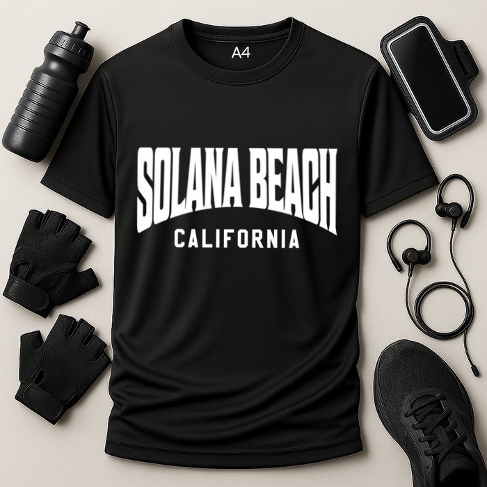 Solana Beach California Gift Cooling Performance Crew T-Shirt