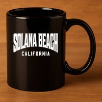 Solana Beach California Gift 11oz C Handle Ceramic Mug