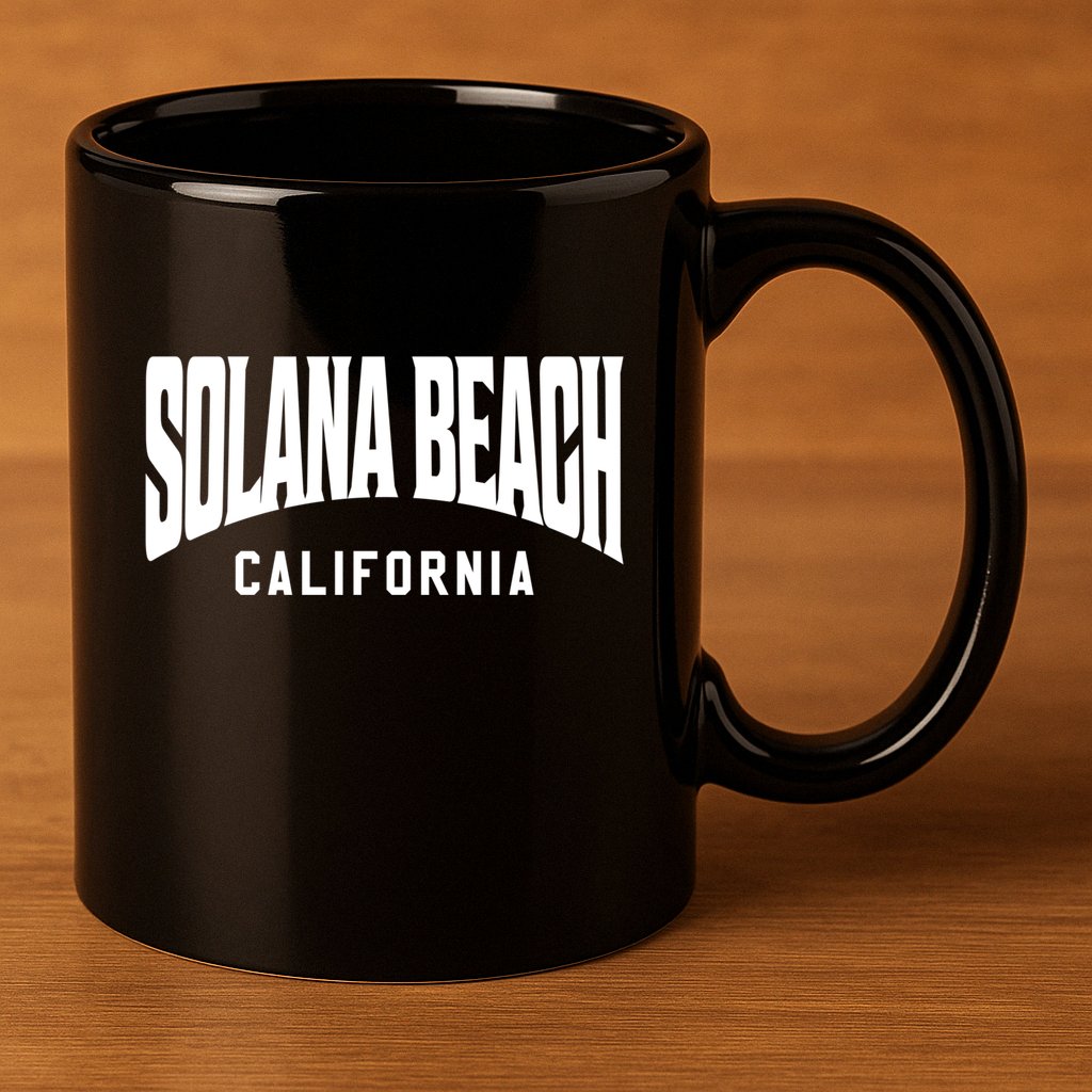 Solana Beach California Gift 11oz C Handle Ceramic Mug