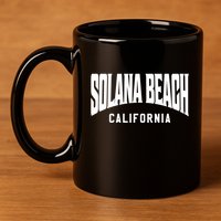 Solana Beach California Gift 11oz C Handle Ceramic Mug