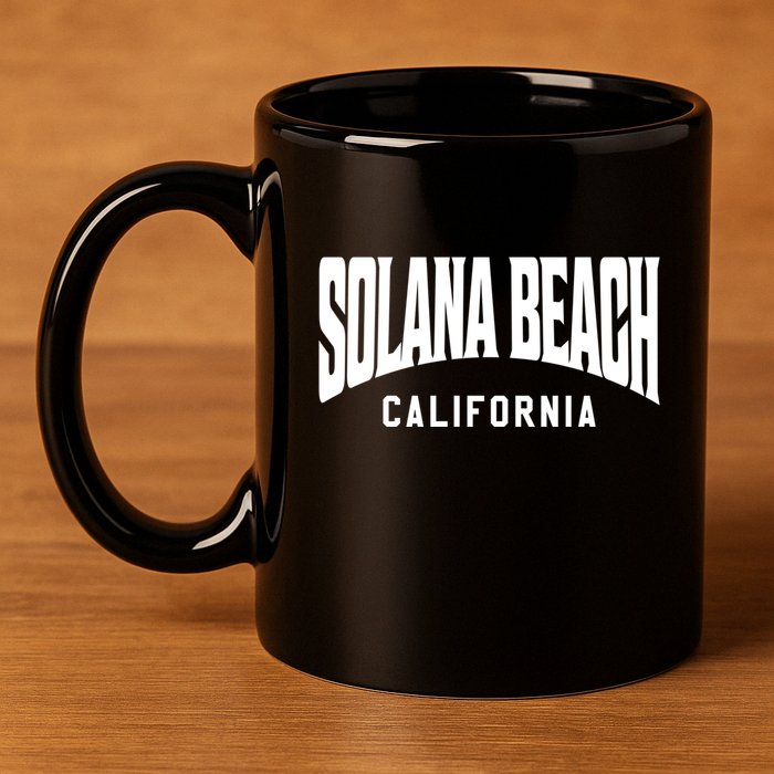 Solana Beach California Gift 11oz C Handle Ceramic Mug