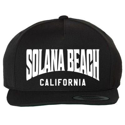 Solana Beach California Gift Wool Snapback Cap