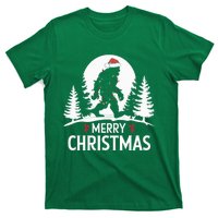 Santa Bigfoot Christmas Lights Funny Sasquatch Believe Xmas T-Shirt