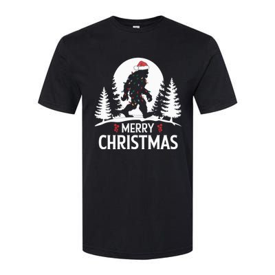 Santa Bigfoot Christmas Lights Funny Sasquatch Believe Xmas Softstyle CVC T-Shirt