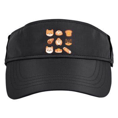 Shiba Buns Cute Cats Adult Drive Performance Visor