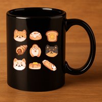 Shiba Buns Cute Cats 11oz C Handle Ceramic Mug