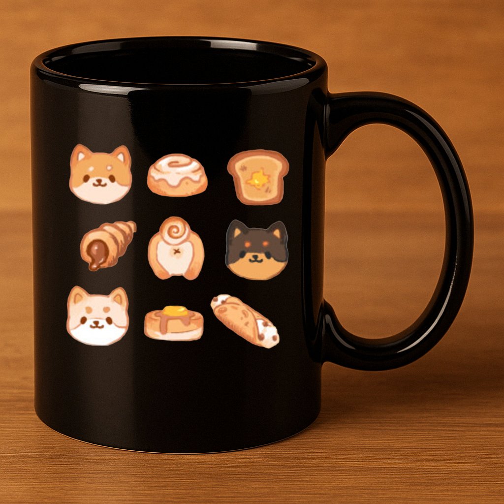 Shiba Buns Cute Cats 11oz C Handle Ceramic Mug