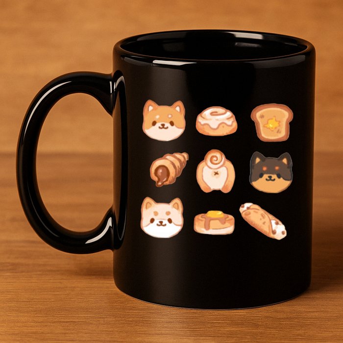 Shiba Buns Cute Cats 11oz C Handle Ceramic Mug