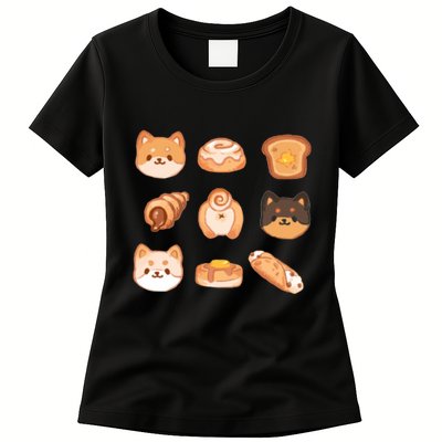 Shiba Buns Cute Cats Womens T-Shirt
