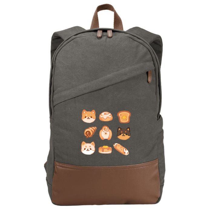 Shiba Buns Cute Cats Cotton Canvas Backpack