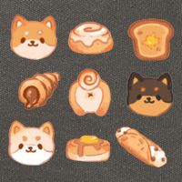 Shiba Buns Cute Cats Cotton Canvas Backpack