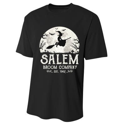 Salem Broom Company Shirts Grunge Halloween Womens Witch Performance Sprint T-Shirt