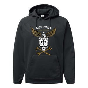 Support Blue Collar Performance Fleece Hoodie