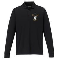 Support Blue Collar Performance Long Sleeve Polo