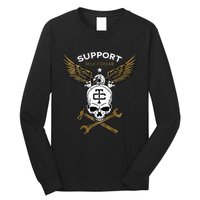 Support Blue Collar Long Sleeve Shirt