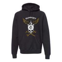 Support Blue Collar Premium Hoodie