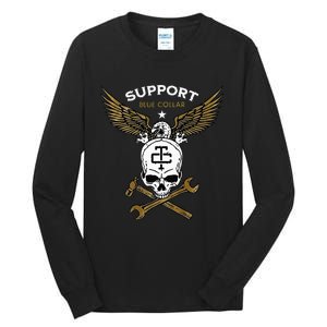 Support Blue Collar Tall Long Sleeve T-Shirt