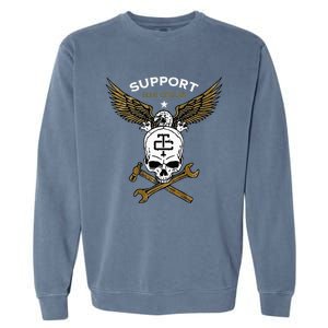 Support Blue Collar Garment-Dyed Sweatshirt