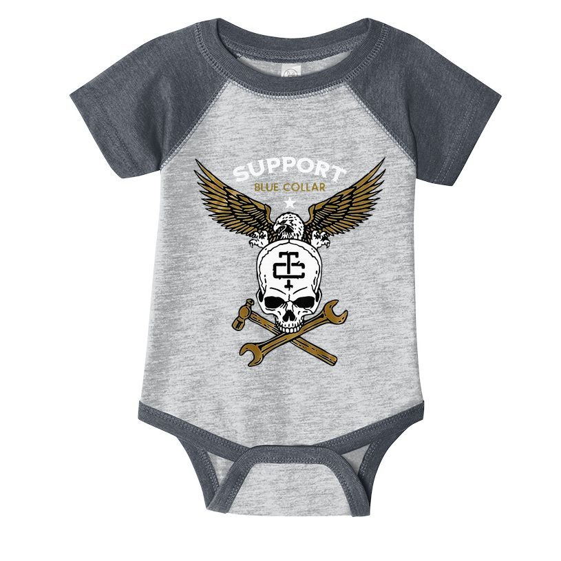 Support Blue Collar Infant Baby Jersey Bodysuit