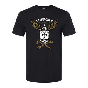 Support Blue Collar Softstyle CVC T-Shirt