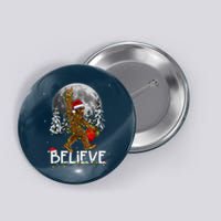 Santa Bigfoot Christmas Lights Funny Sasquatch Believe Xmas Button