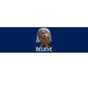 Santa Bigfoot Christmas Lights Funny Sasquatch Believe Xmas Bumper Sticker