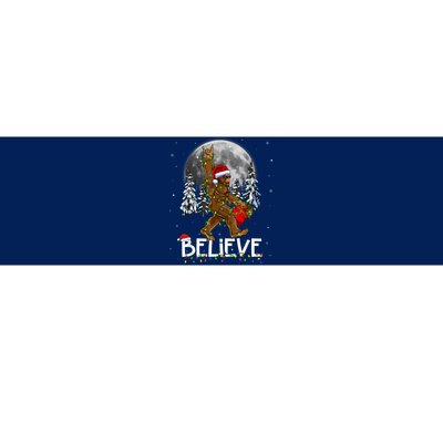 Santa Bigfoot Christmas Lights Funny Sasquatch Believe Xmas Bumper Sticker