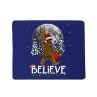 Santa Bigfoot Christmas Lights Funny Sasquatch Believe Xmas Mousepad