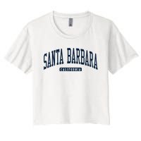 Santa Barbara California Ca College University Style Women's Crop Top Tee