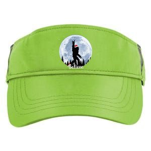 Santa Bigfoot Christmas Rock Roll Sasquatch Believe Xmas  Adult Drive Performance Visor