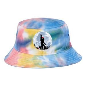 Santa Bigfoot Christmas Rock Roll Sasquatch Believe Xmas  Tie Dye Newport Bucket Hat