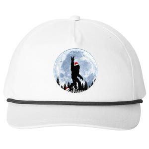 Santa Bigfoot Christmas Rock Roll Sasquatch Believe Xmas  Snapback Five-Panel Rope Hat