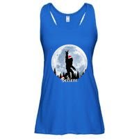 Santa Bigfoot Christmas Rock Roll Sasquatch Believe Xmas  Ladies Essential Flowy Tank