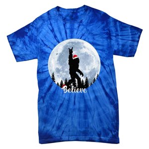 Santa Bigfoot Christmas Rock Roll Sasquatch Believe Xmas  Tie-Dye T-Shirt