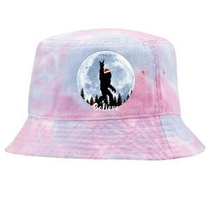 Santa Bigfoot Christmas Rock Roll Sasquatch Believe Xmas  Tie-Dyed Bucket Hat