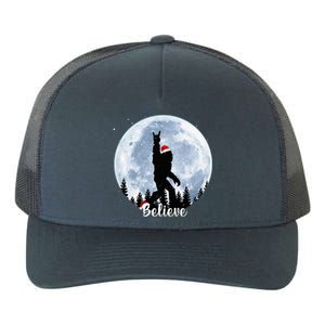 Santa Bigfoot Christmas Rock Roll Sasquatch Believe Xmas  Yupoong Adult 5-Panel Trucker Hat