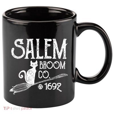 Salem Broom Co Cute Witch Trials 1692 S Halloween Cute Gift 11oz C Handle Ceramic Mug