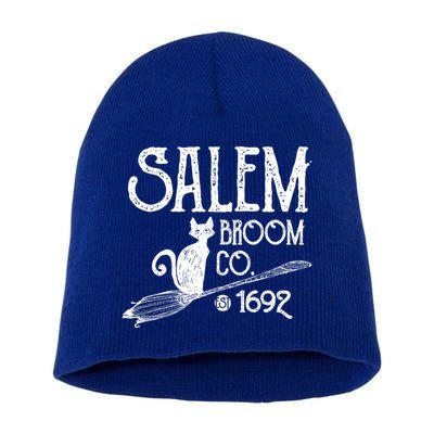 Salem Broom Co Cute Witch Trials 1692 S Halloween Cute Gift Short Acrylic Beanie