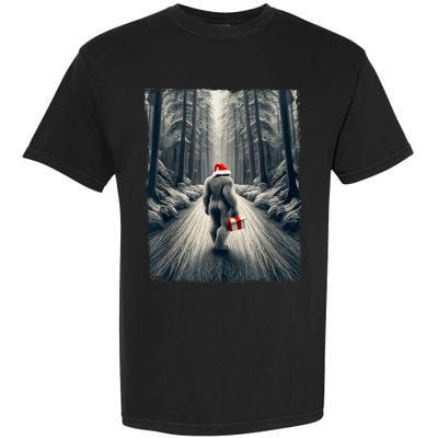 Santa Bigfoot Christmas Sasquatch Believe Garment-Dyed Heavyweight T-Shirt