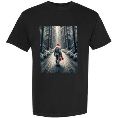 Santa Bigfoot Christmas Sasquatch Believe Garment-Dyed Heavyweight T-Shirt