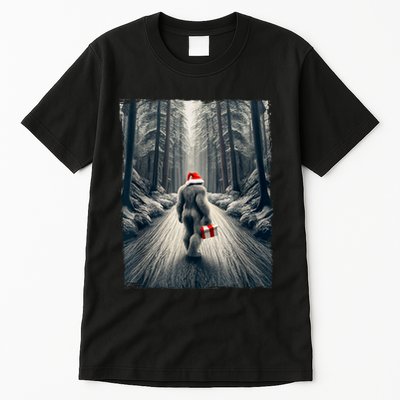 Santa Bigfoot Christmas Sasquatch Believe Tall T-Shirt