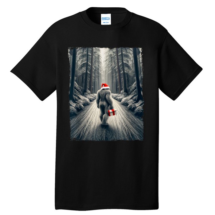 Santa Bigfoot Christmas Sasquatch Believe Tall T-Shirt