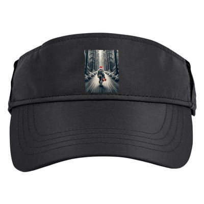 Santa Bigfoot Christmas Sasquatch Believe Adult Drive Performance Visor