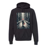 Santa Bigfoot Christmas Sasquatch Believe Premium Hoodie